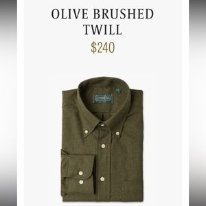 Gitman bros olive button down size L